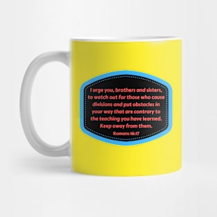 Bible Verse Romans 16:17 Mug